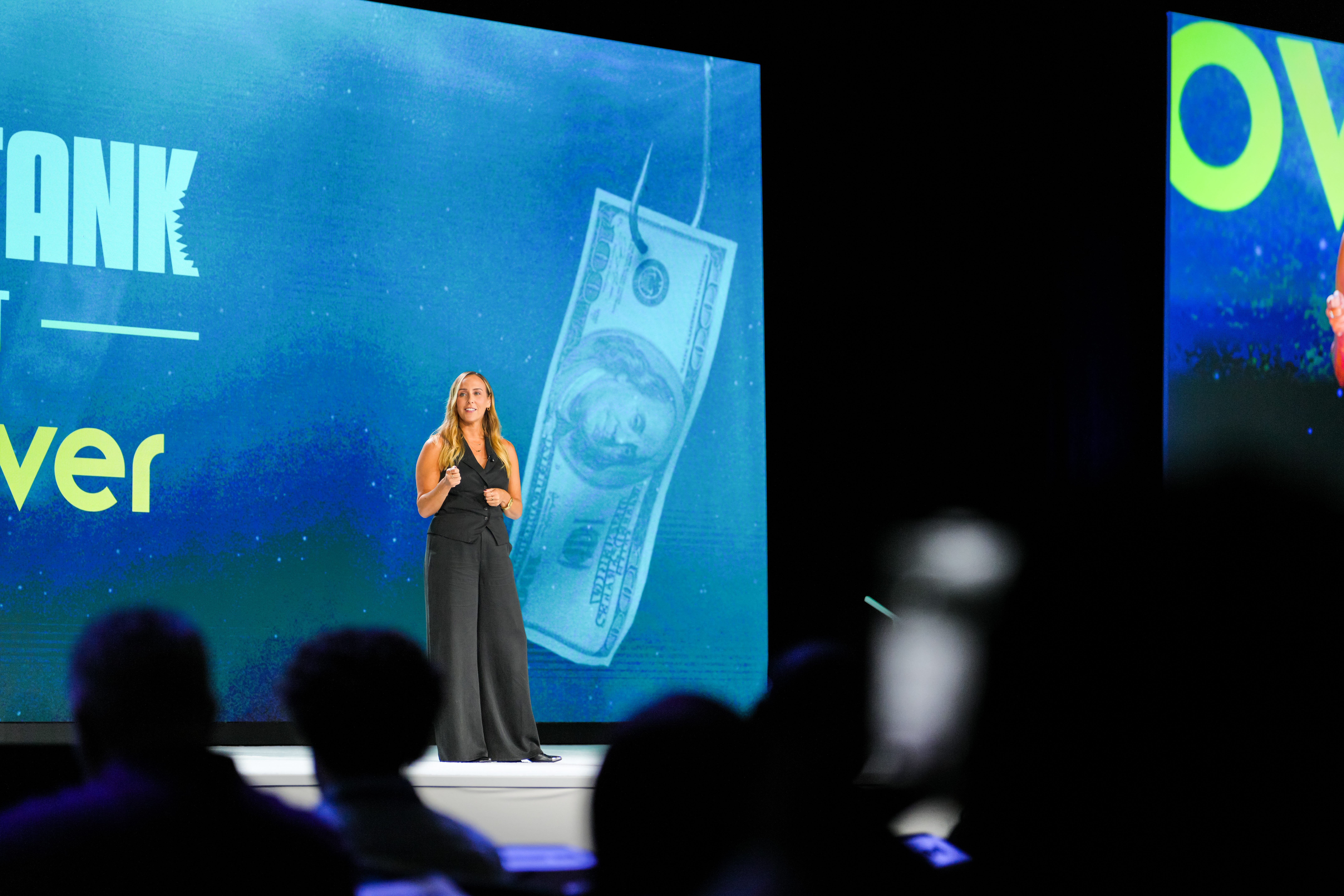 Shark Tank casting director Mindy Zemrak at the Clover x Shark Tank Summit at The Venetian in Las Vegas on Monday.