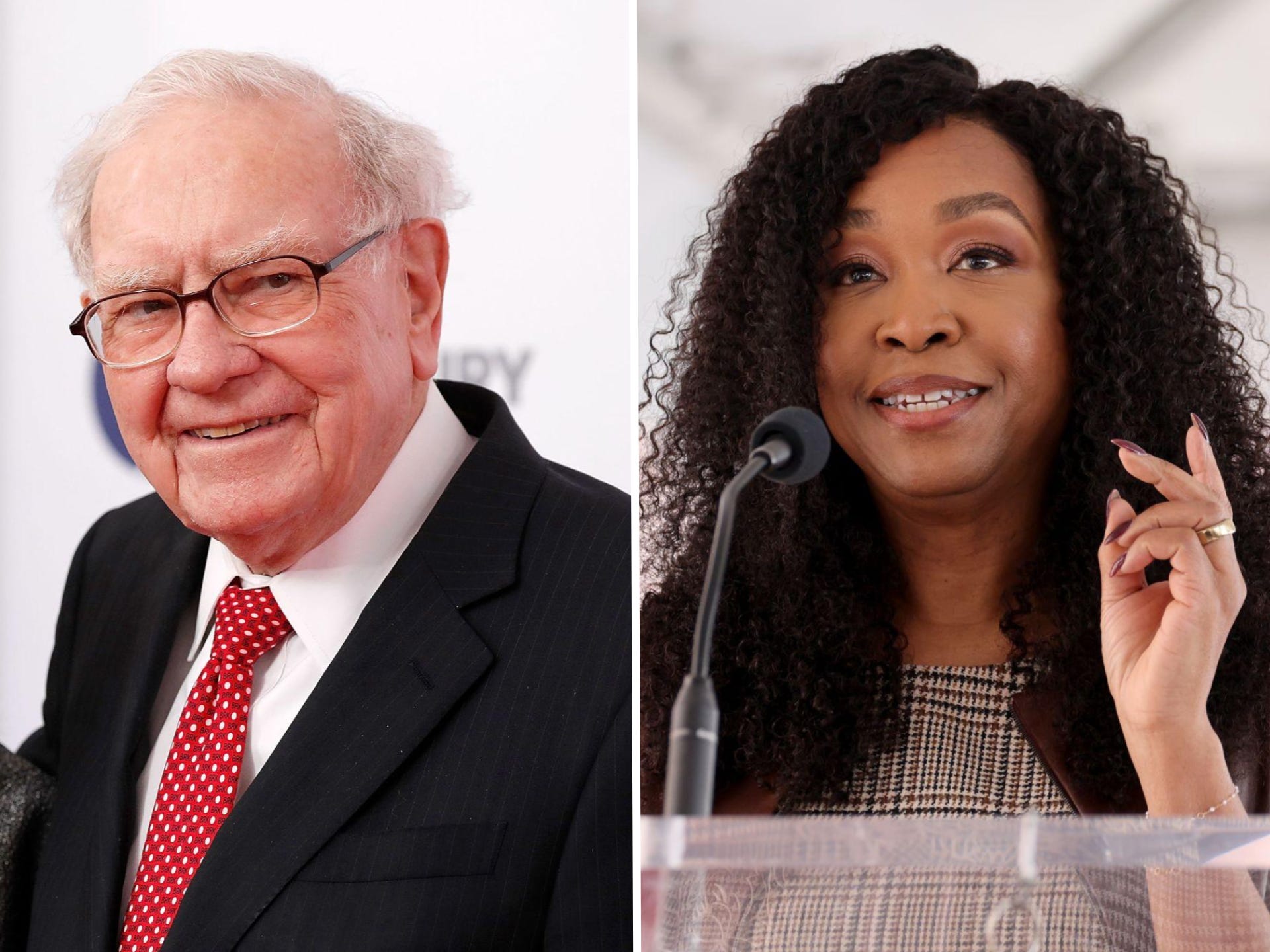 Warren Buffett and Shonda Rhimes
