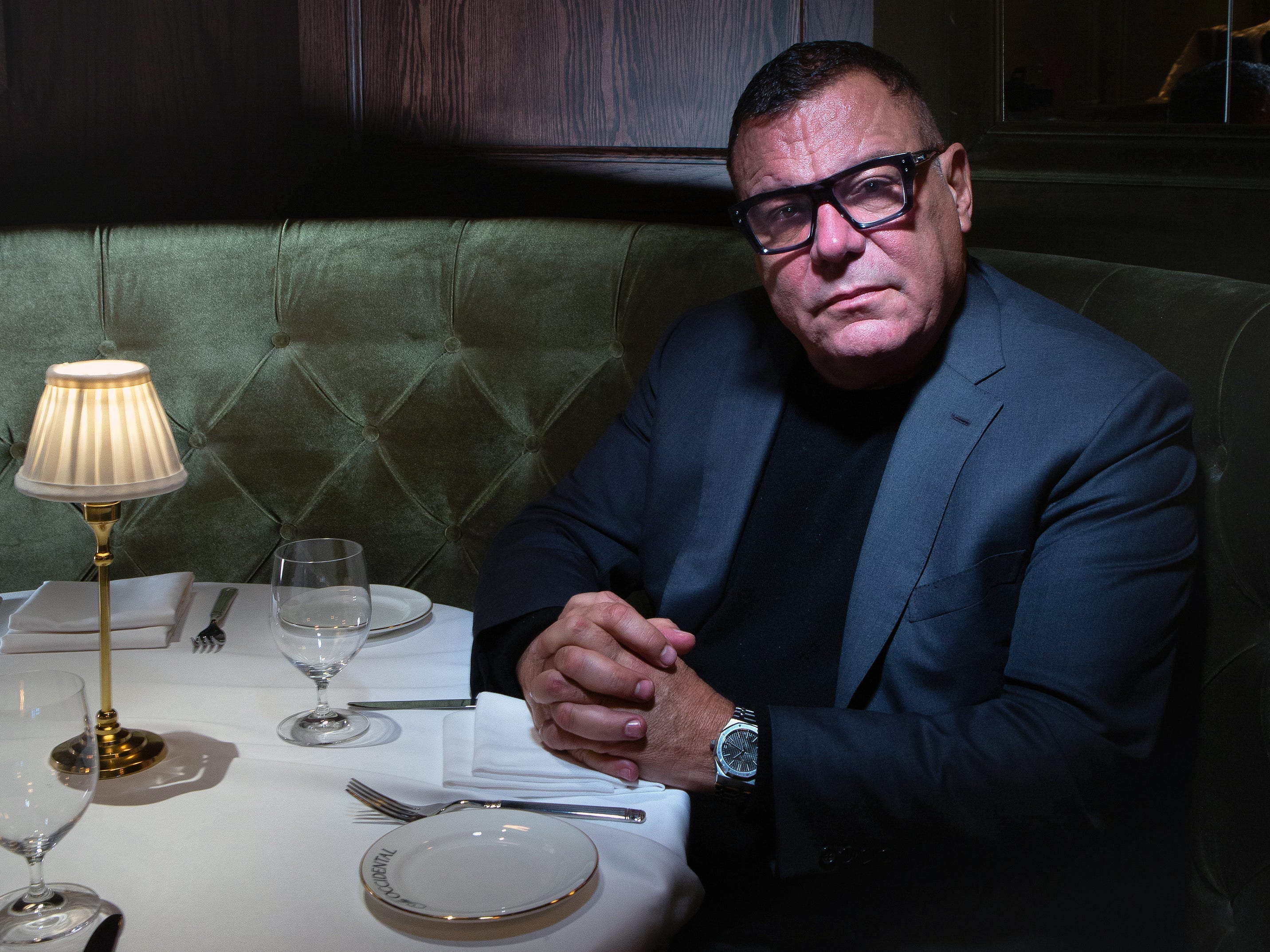Stephen Starr in his newly renovated restaurant, The Occidental, in Washington, DC, on February 11, 2025.
