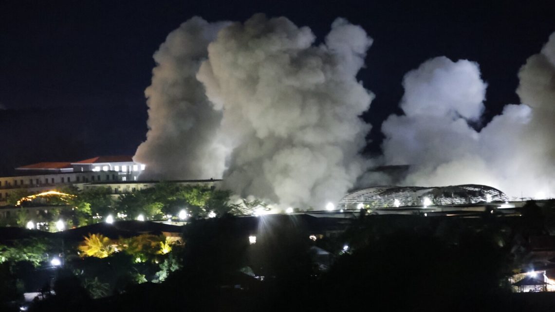 Stragglers from Myanmar scam center raided by army cross into Thailand as buildings are blown up