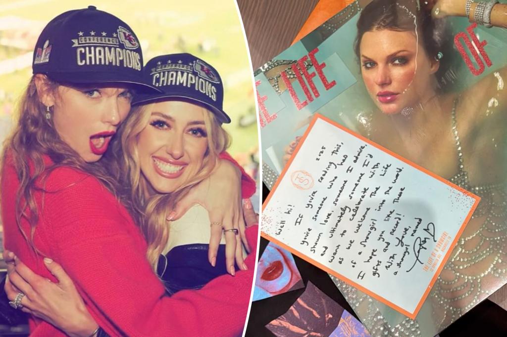 Taylor Swift sends Brittany Mahomes handwritten note on heels of ‘Cancelled’ song speculation