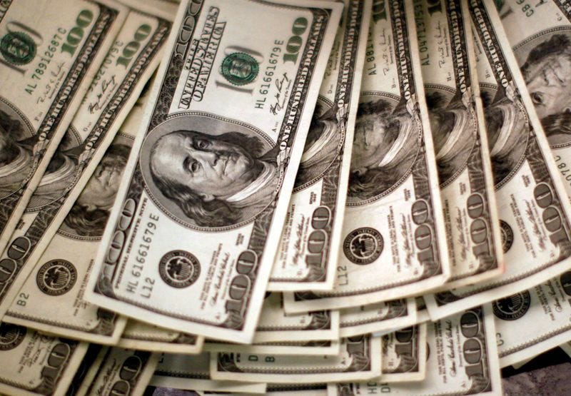 A pile of dollars.