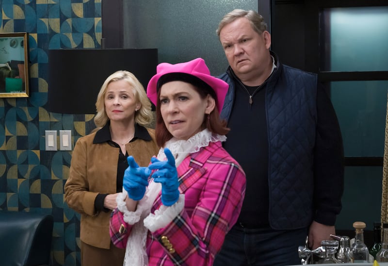 Amy Sedaris, Carrie Preston and Andy Richter.