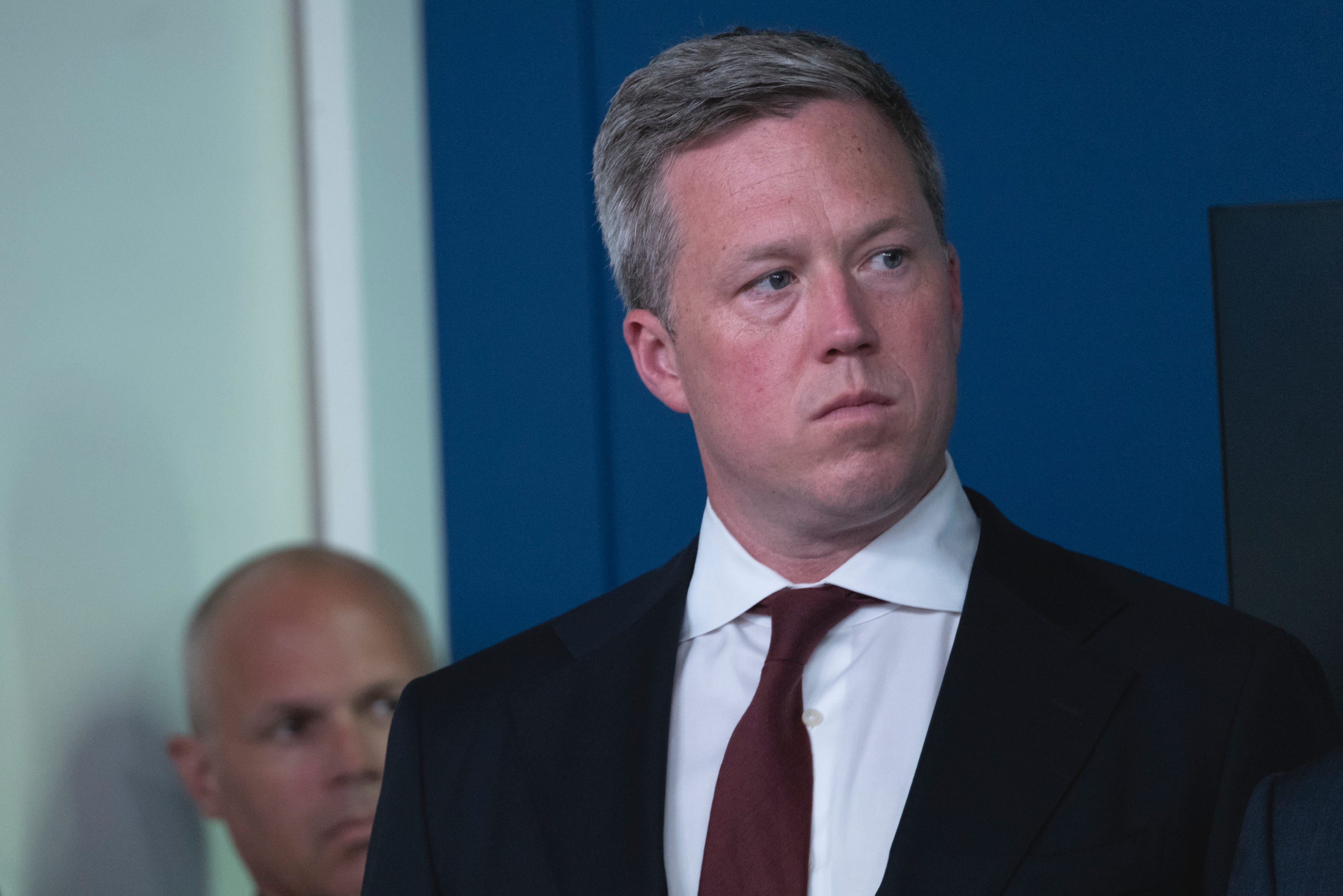 US Army Secretary Dan Driscoll is attending a press briefing at the White House.