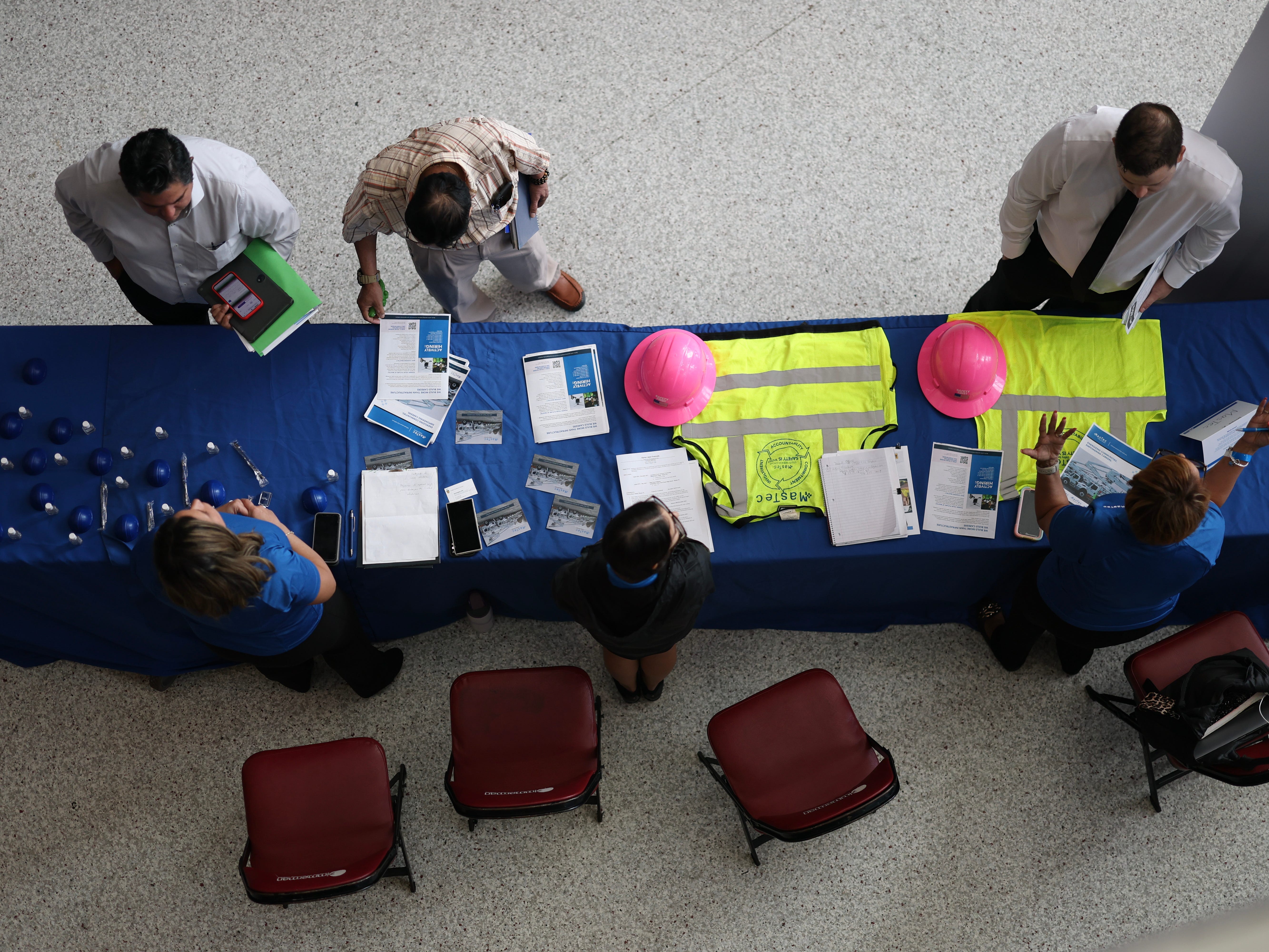People at a job fair