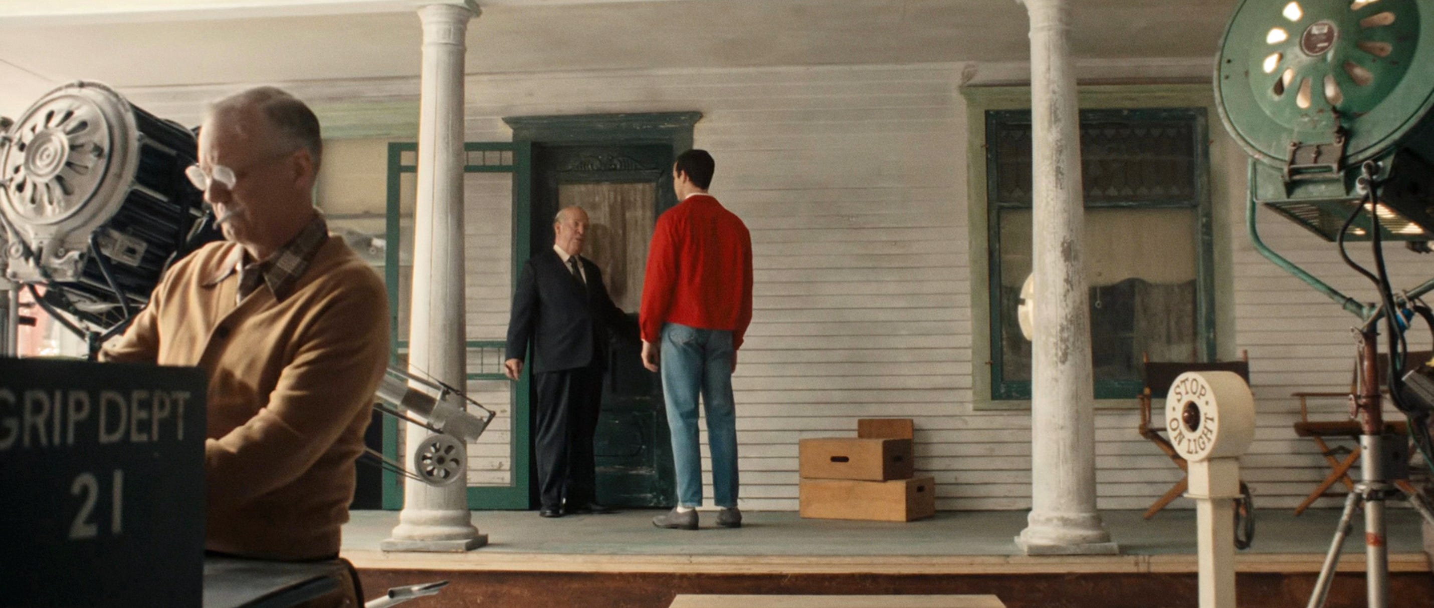 Alfred Hitchcock and Anthony Perkins in Monster Ed Gein Story