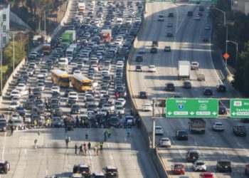 These protesters blocked the 110 Freeway. Now, their cases are on track to be dismissed