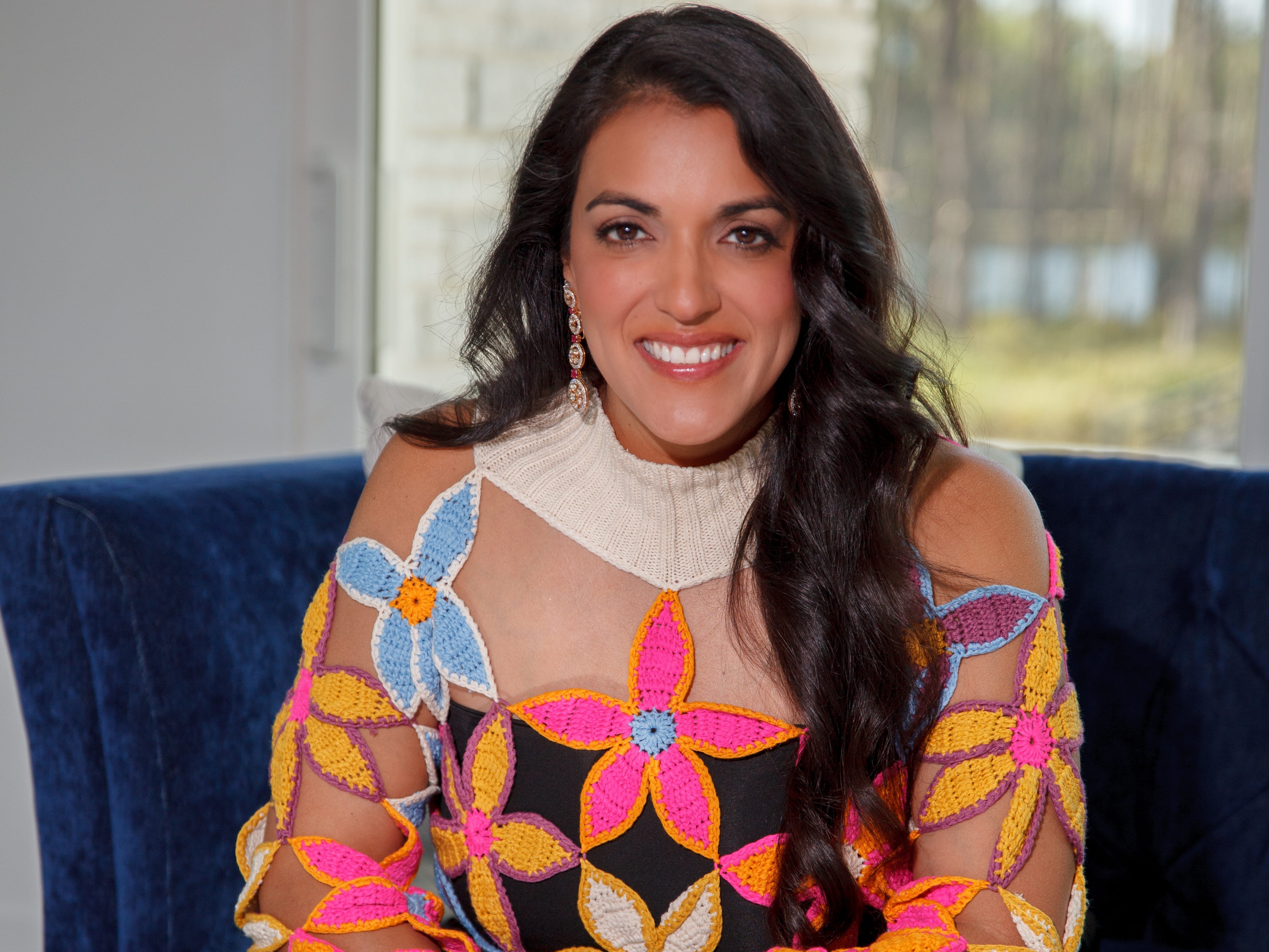 Garima Shah sitting down