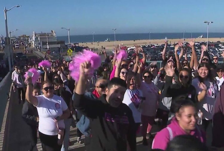 Thousands take to Santa Monica for Making Strides Against Breast Cancer walk
