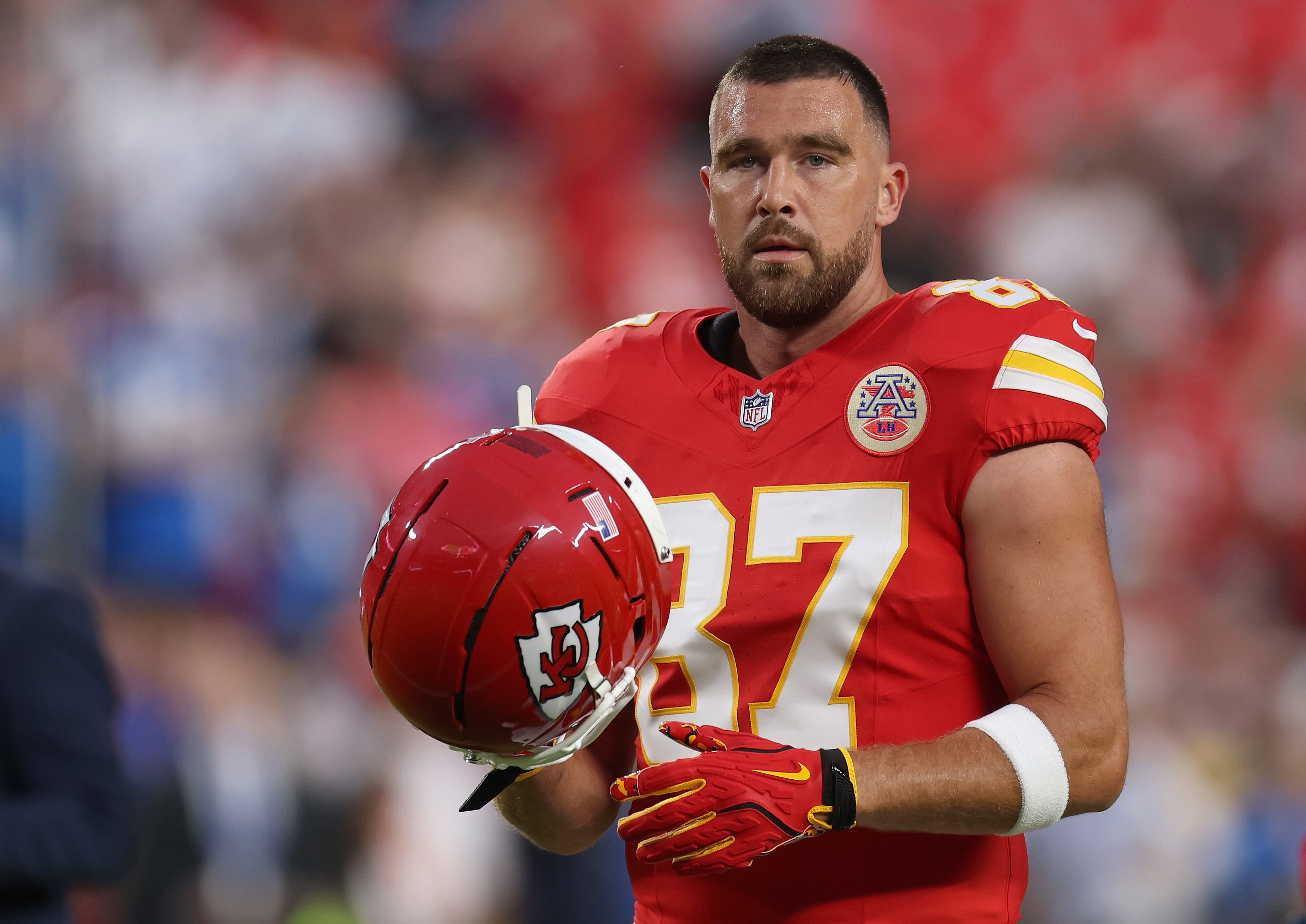 Travis Kelce, in his Kansas City Chiefs uniform, is looking ahead.