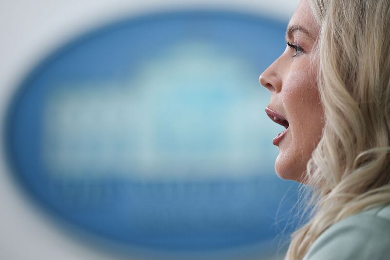 White House Press Secretary Karoline Leavitt answers questions during the daily press briefing in the Brady Press Briefing Room at the White House on September 9, 2025 in Washington, DC.