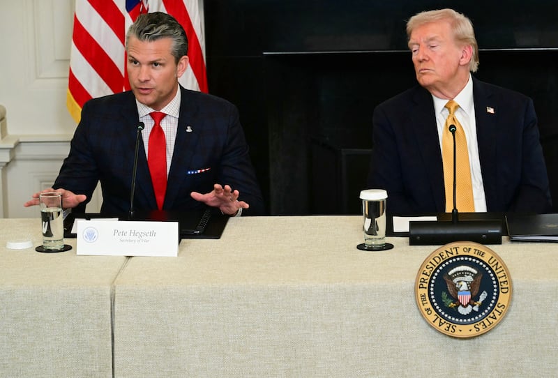 Donald Trump and Pete Hegseth
