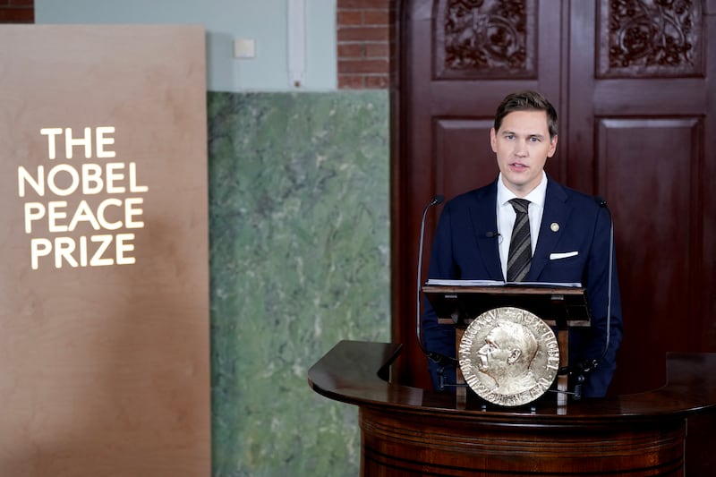 Norwegian Nobel Committee Chairman Jorgen Watne Frydnes said the decision about who wins the prize is based solely “on the work and will of Alfred Nobel” when asked about Trump’s crusade.
