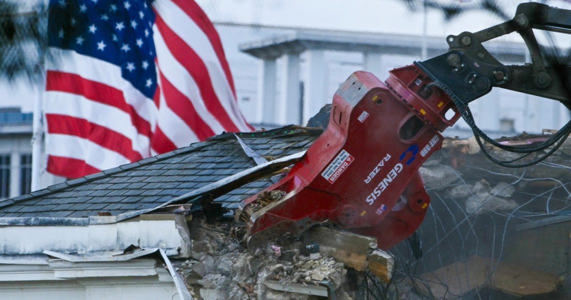 Trump administration demolishing entire East Wing of the White House to add new ballroom