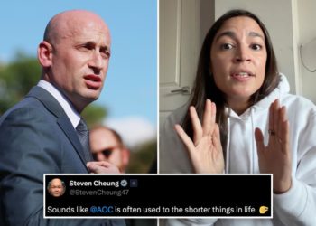Trump aide hits AOC with savage innuendo after she mocked Stephen Miller’s height