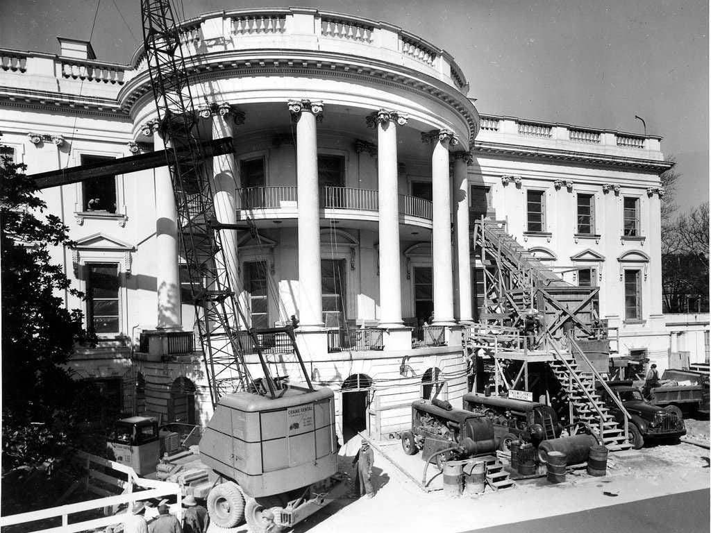 White House demolition 1950