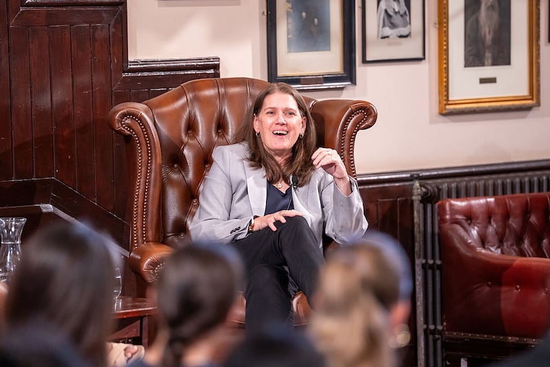 Mary Trump speaks at The Cambridge Union on May 25, 2025 in the U.K.