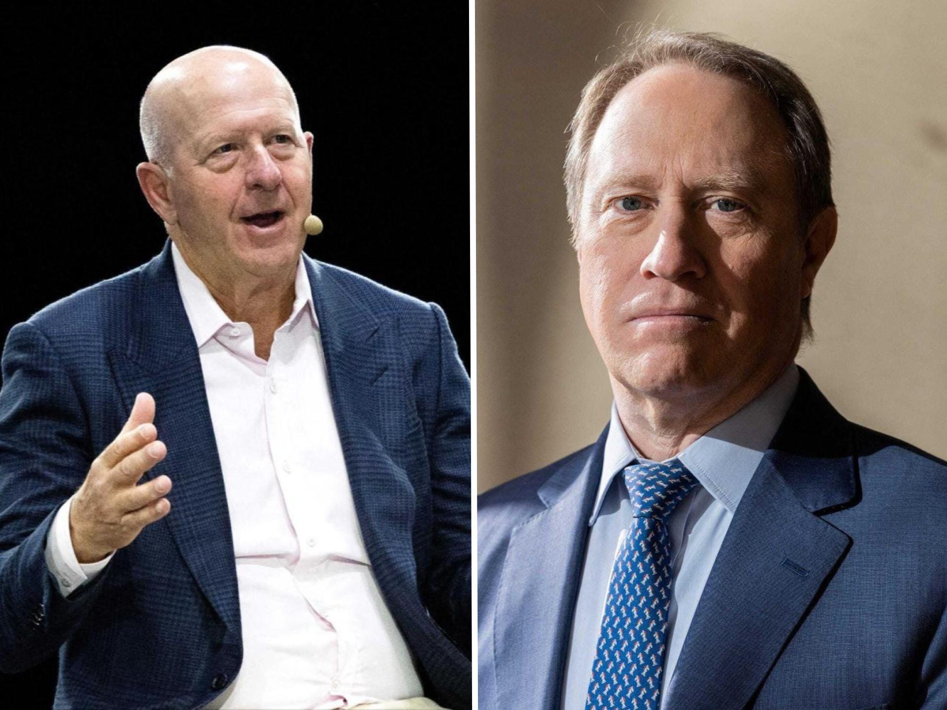 From left: Goldman Sachs CEO David Solomon; Morgan Stanley CEO Ted Pick.
