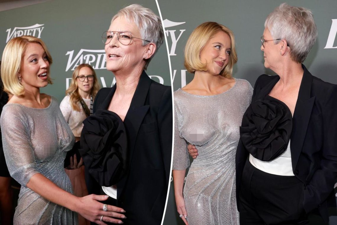 Watch Jamie Lee Curtis’ live reaction to Sydney Sweeney’s see-through dress on red carpet