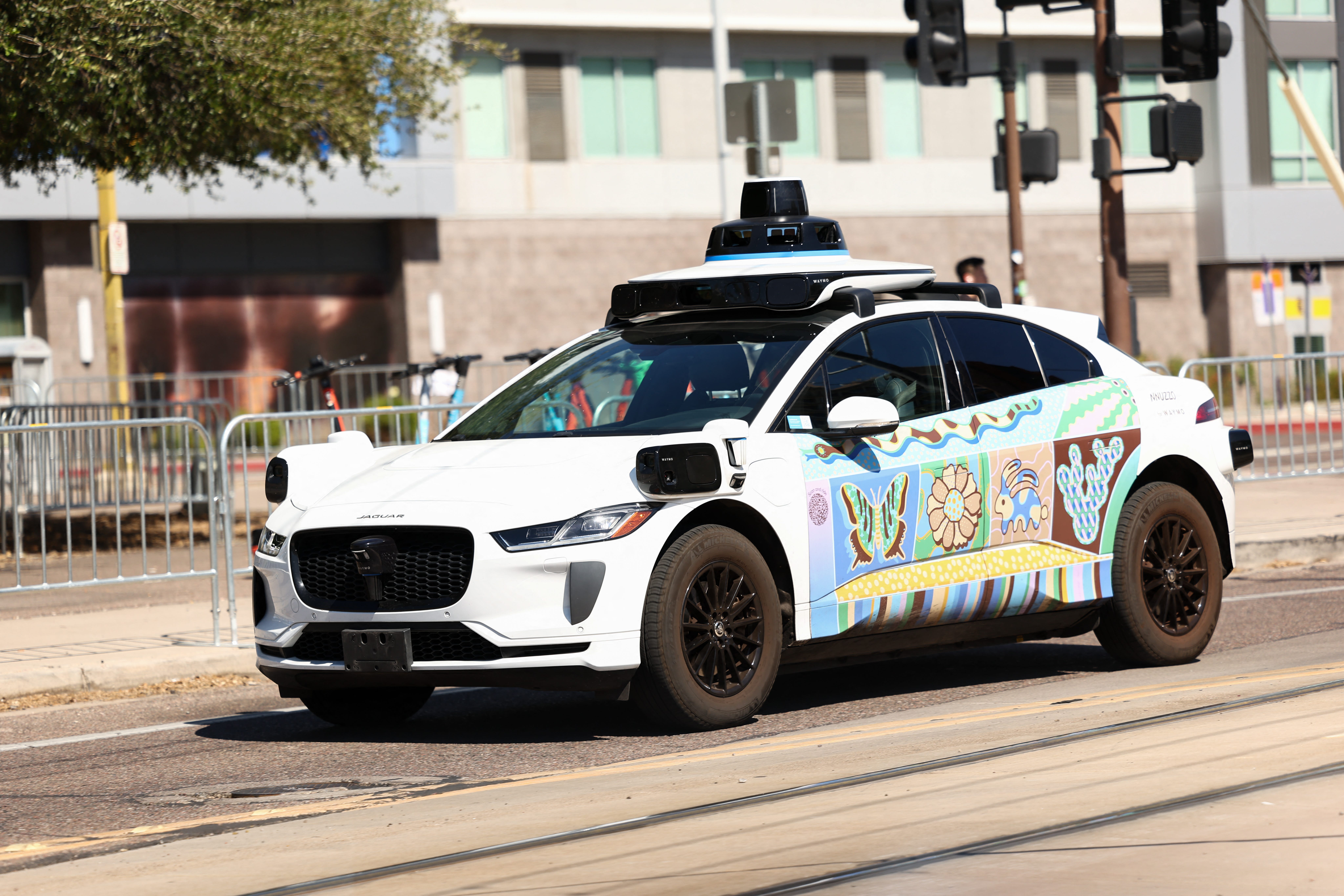 Waymo car on road
