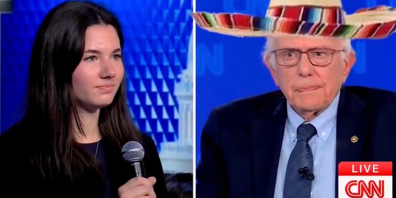 The White House X account puts a Sombrero on Bernie Sanders.