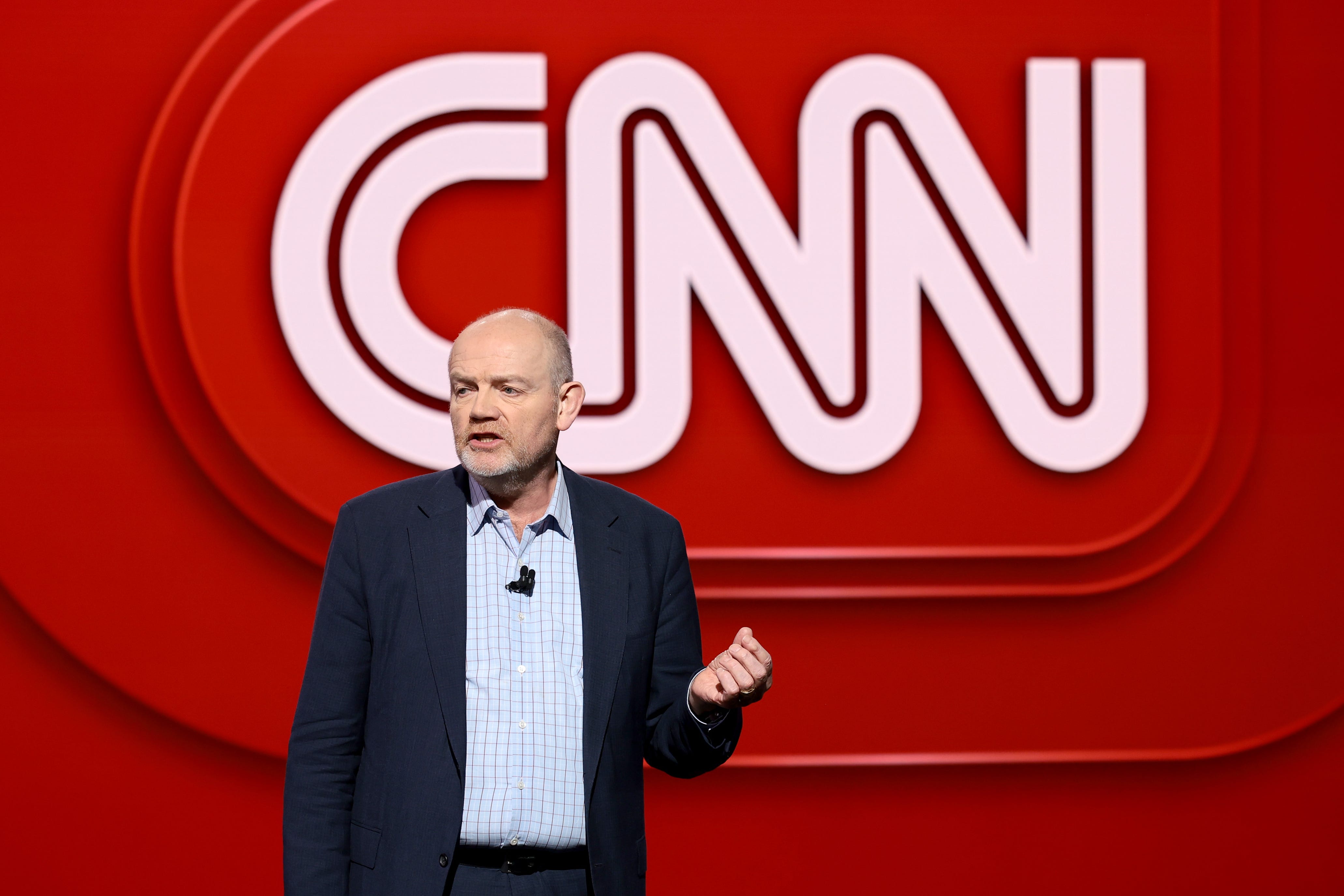 CNN CEO Mark Thompson speaks at an advertising event in New York City, 2024