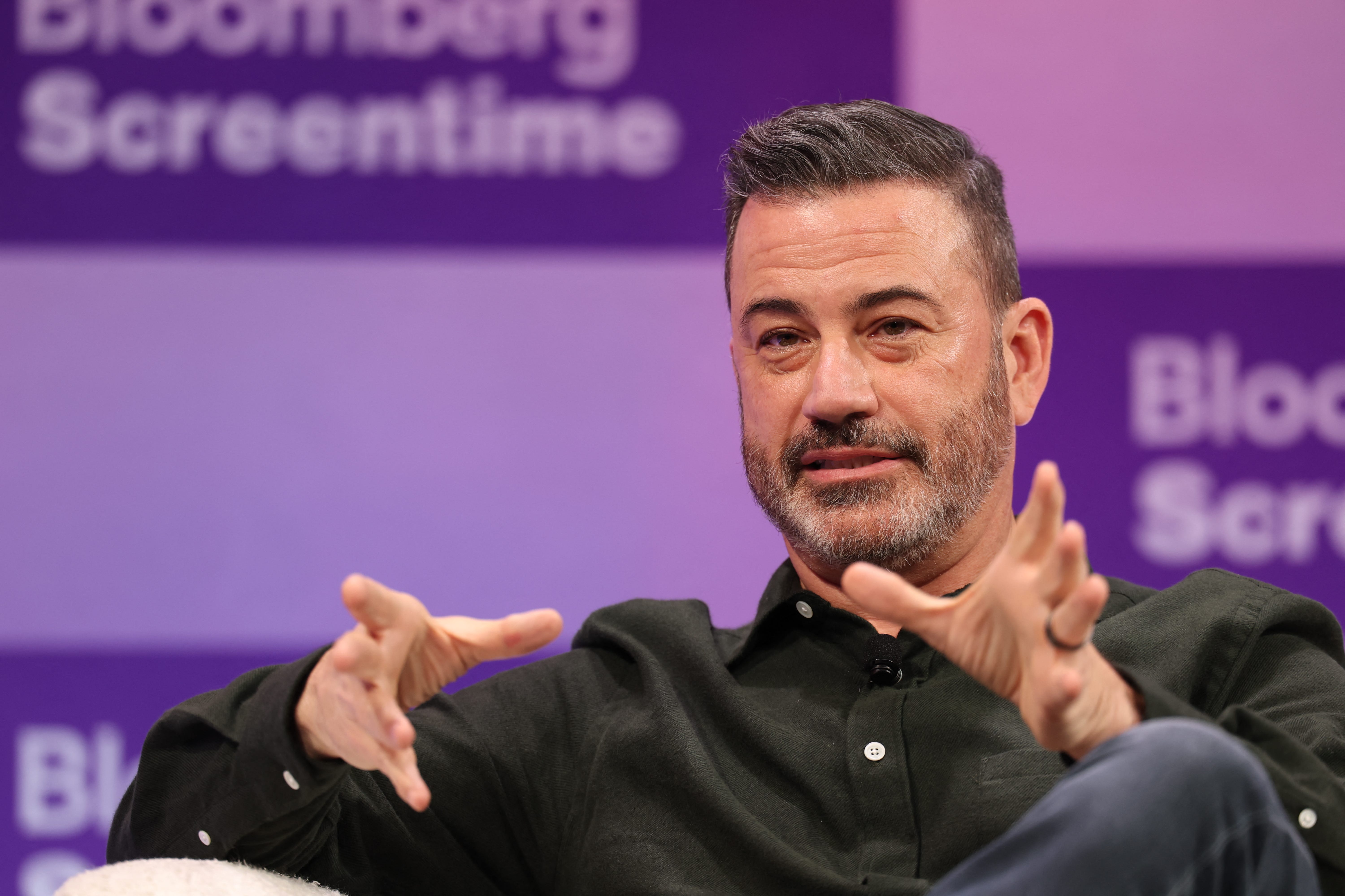 Jimmy Kimmel speaks at the Bloomberg Screentime conference, October 2025