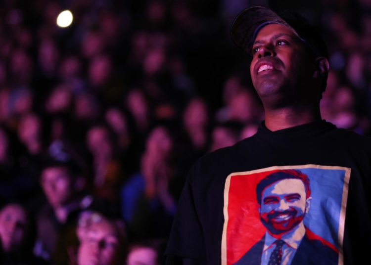 Zohran Mamdani, Bernie Sanders and Alexandria Ocasio-Cortez slam Trump at raucous rally