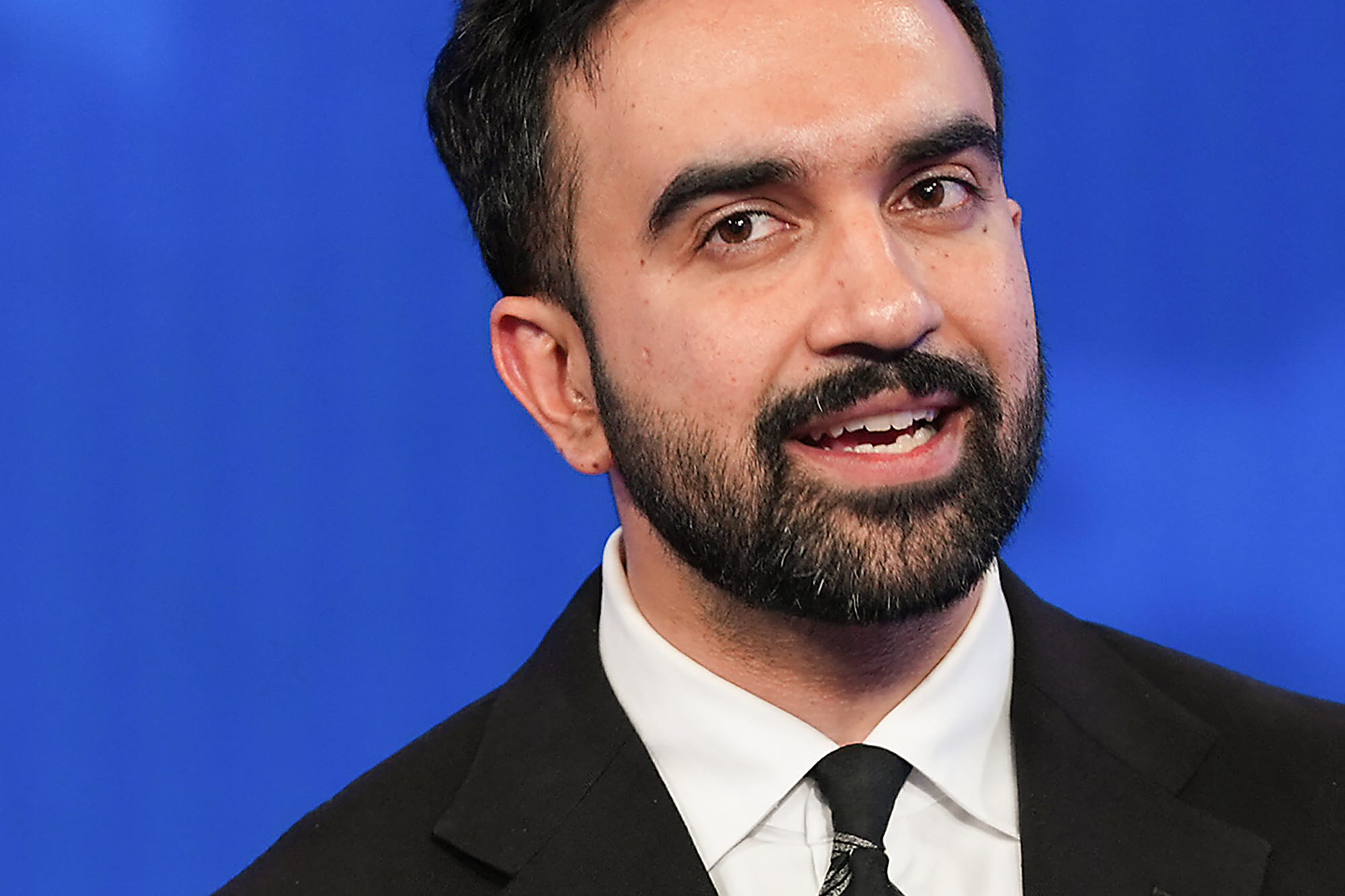Zohran Mamdani, close up at the NYC mayoral debate.