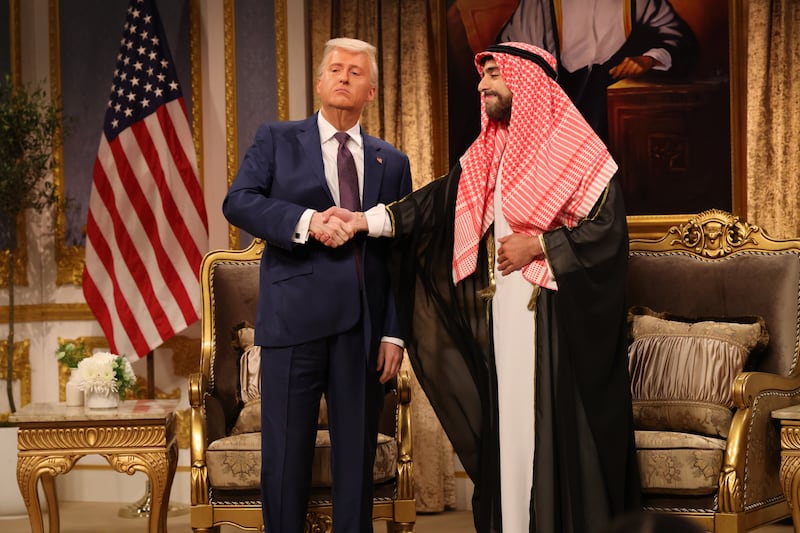 James Austin Johnson as Donald Trump and Emil Wakim as Crown Prince Mohammed bin Salman