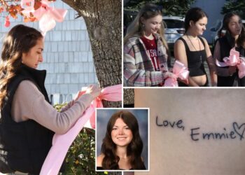 Friends honor Long Island teen slain in botched murder-suicide with pink ribbon tribute