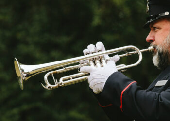 The Volunteer Buglers Giving 24-Note Salutes