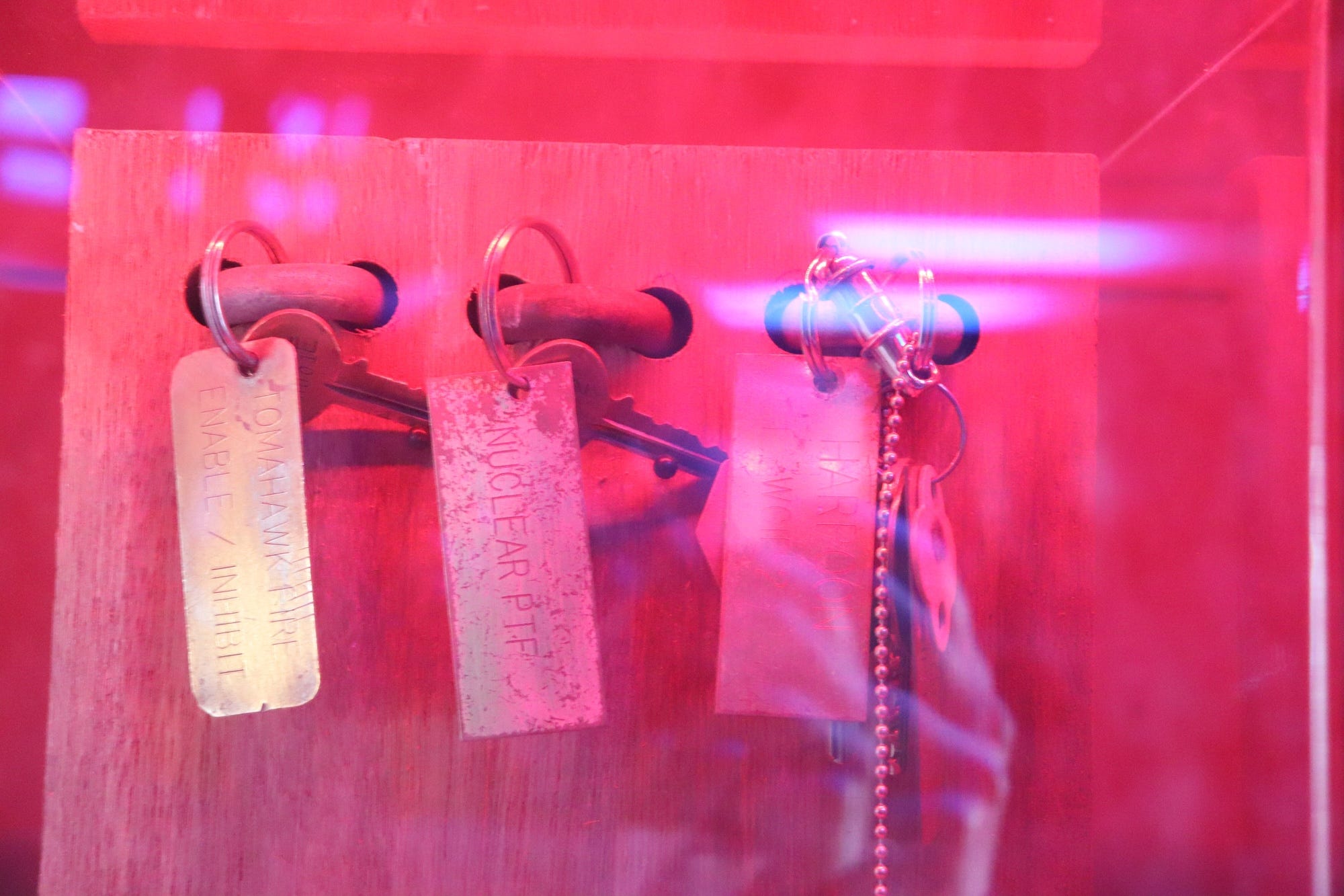 Keys in the combat engagement center.