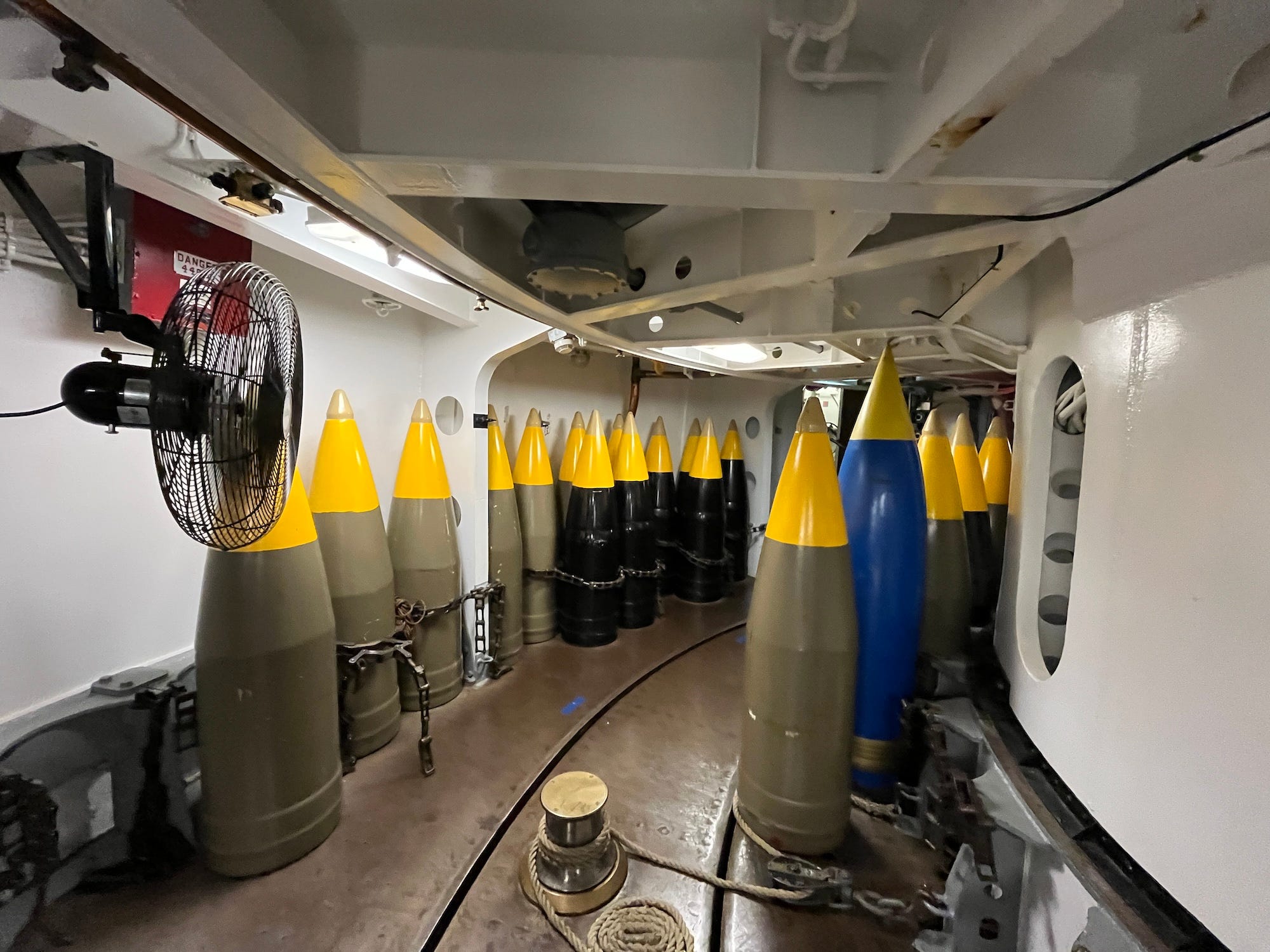 Missiles on the USS New Jersey.