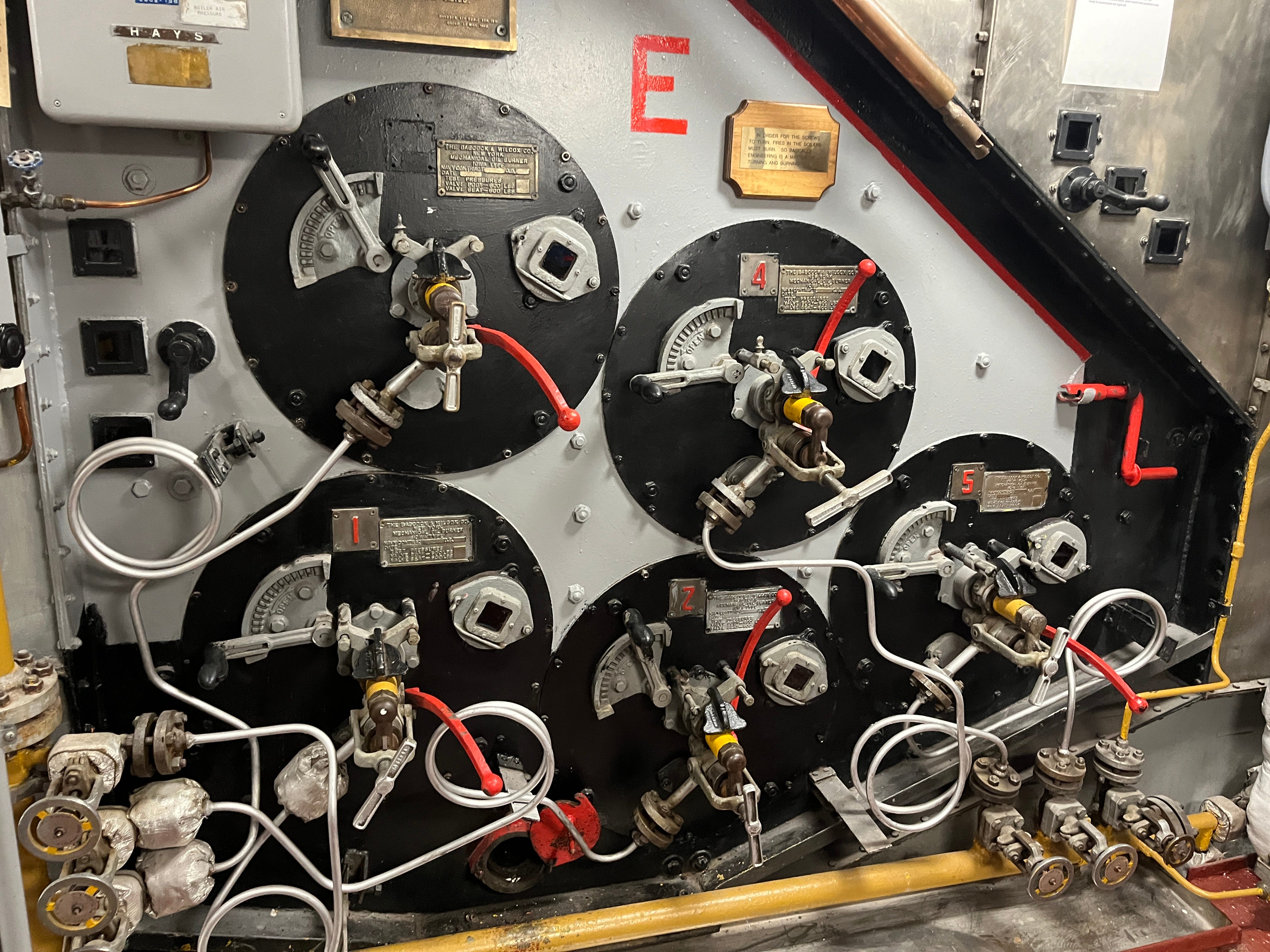A boiler on board the USS New Jersey.