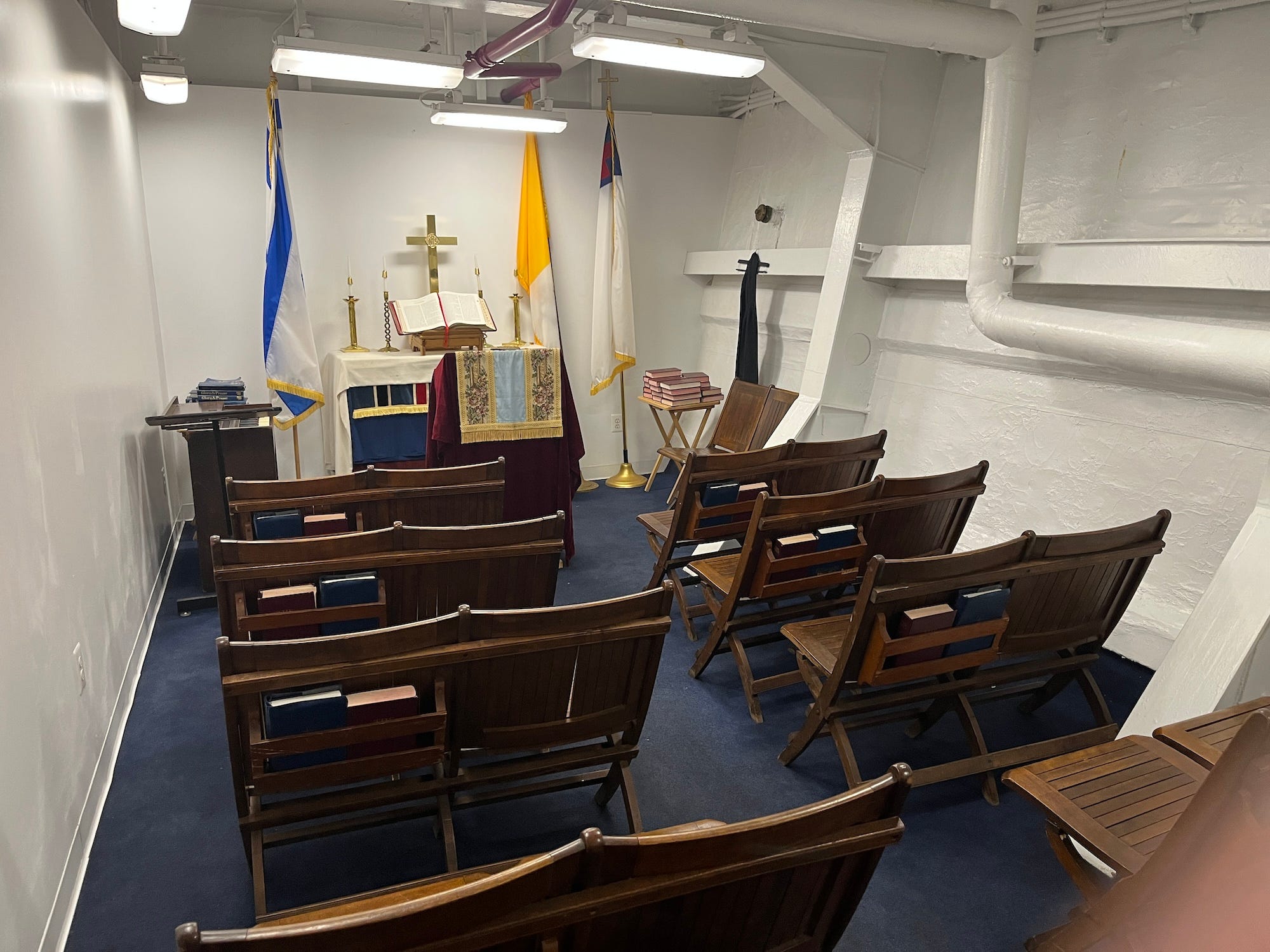 The chapel on board the USS New Jersey.