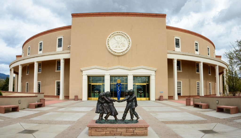 New Mexico State Capitol building, known as the Roundhouse.