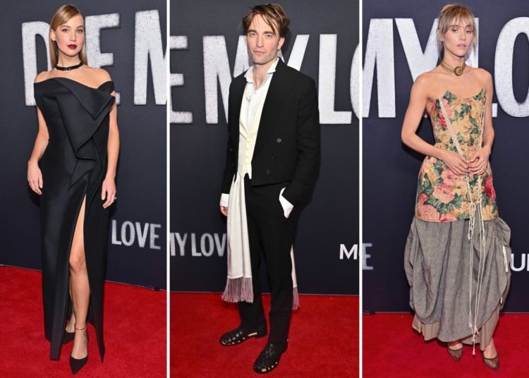 ‘Die My Love’ NY premiere red carpet: Jennifer Lawrence, Robert Pattinson, Suki Waterhouse and more