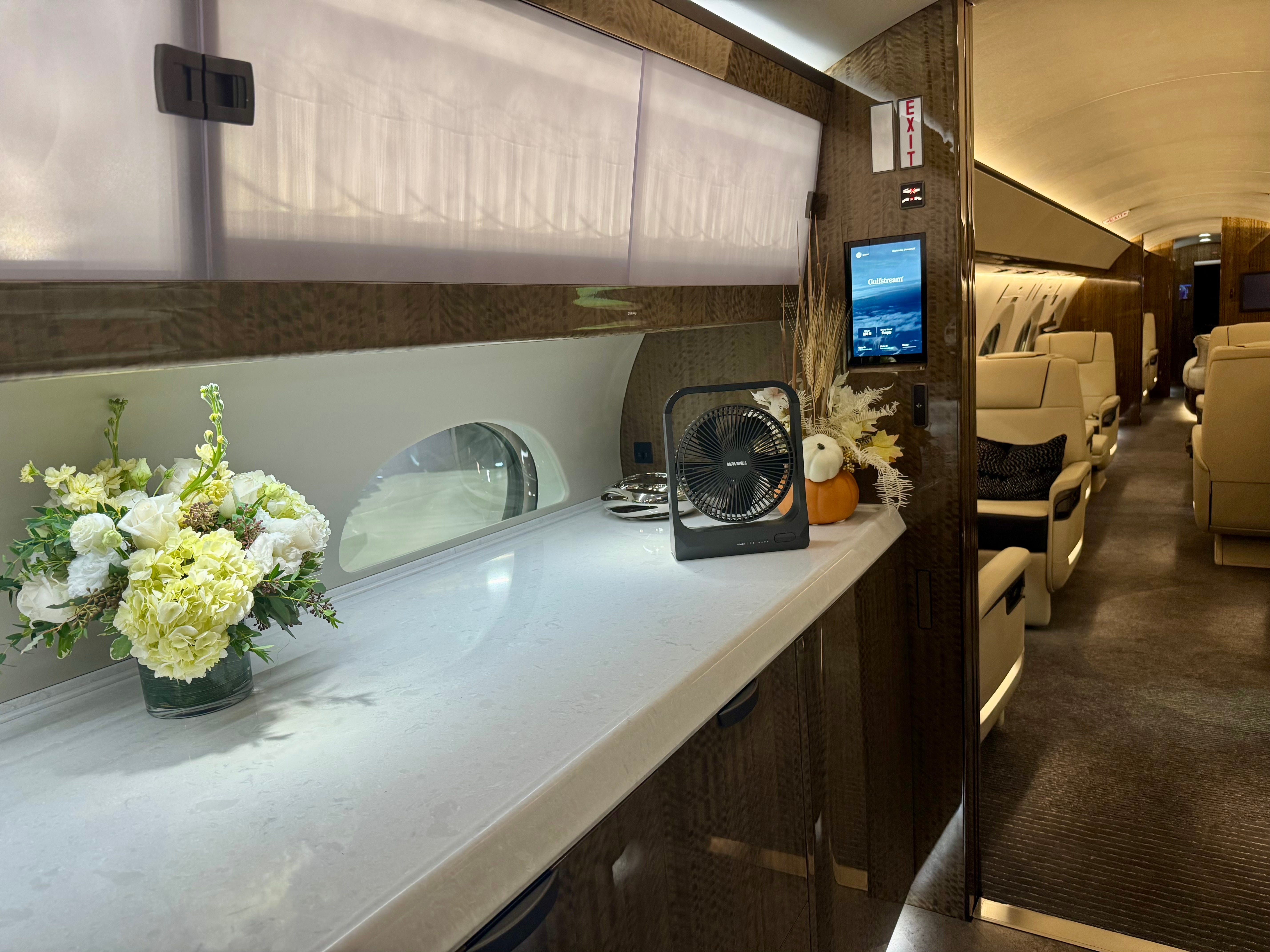 The galley area on the G700.