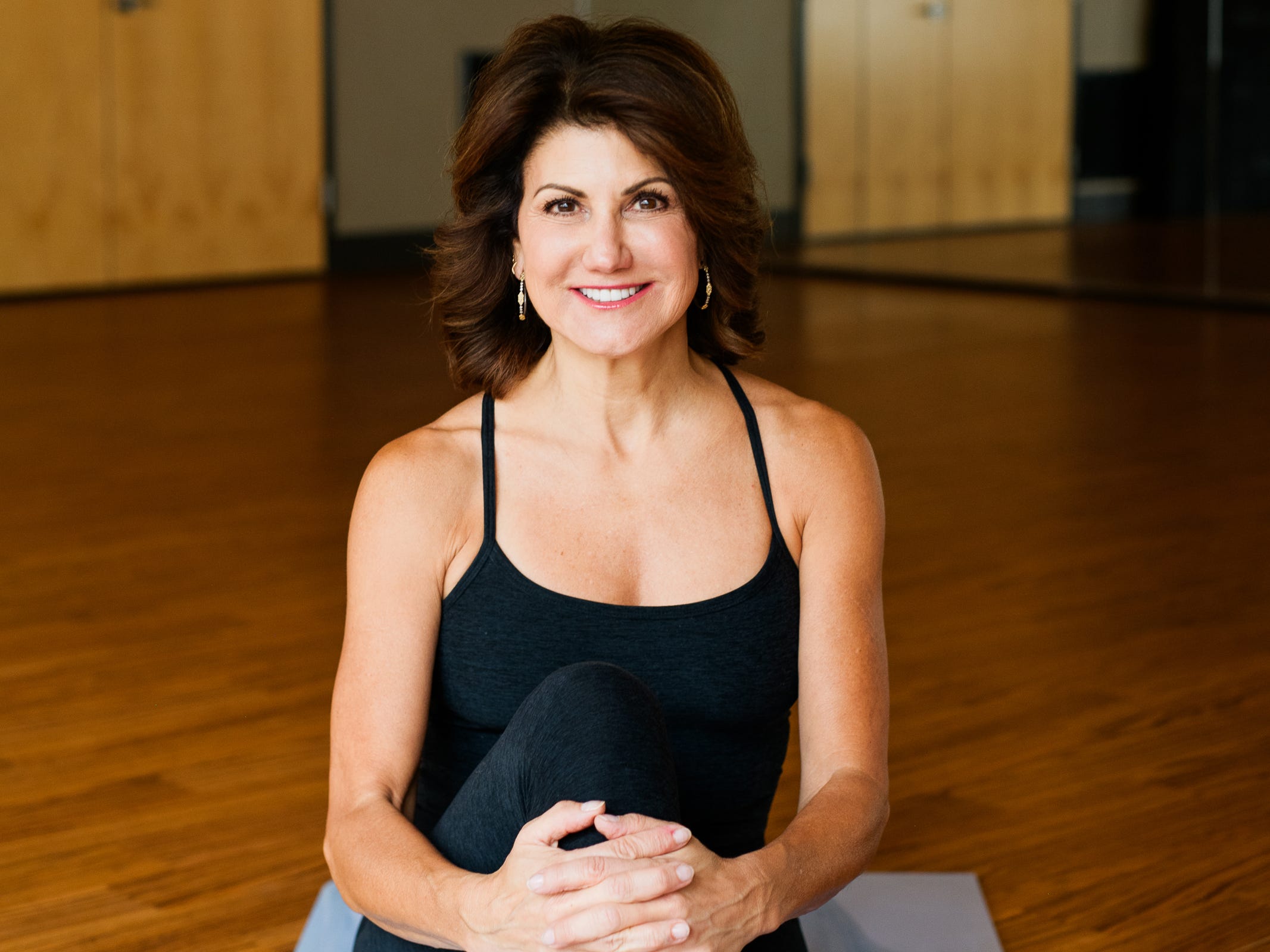 Niki Leondakis at yoga studio