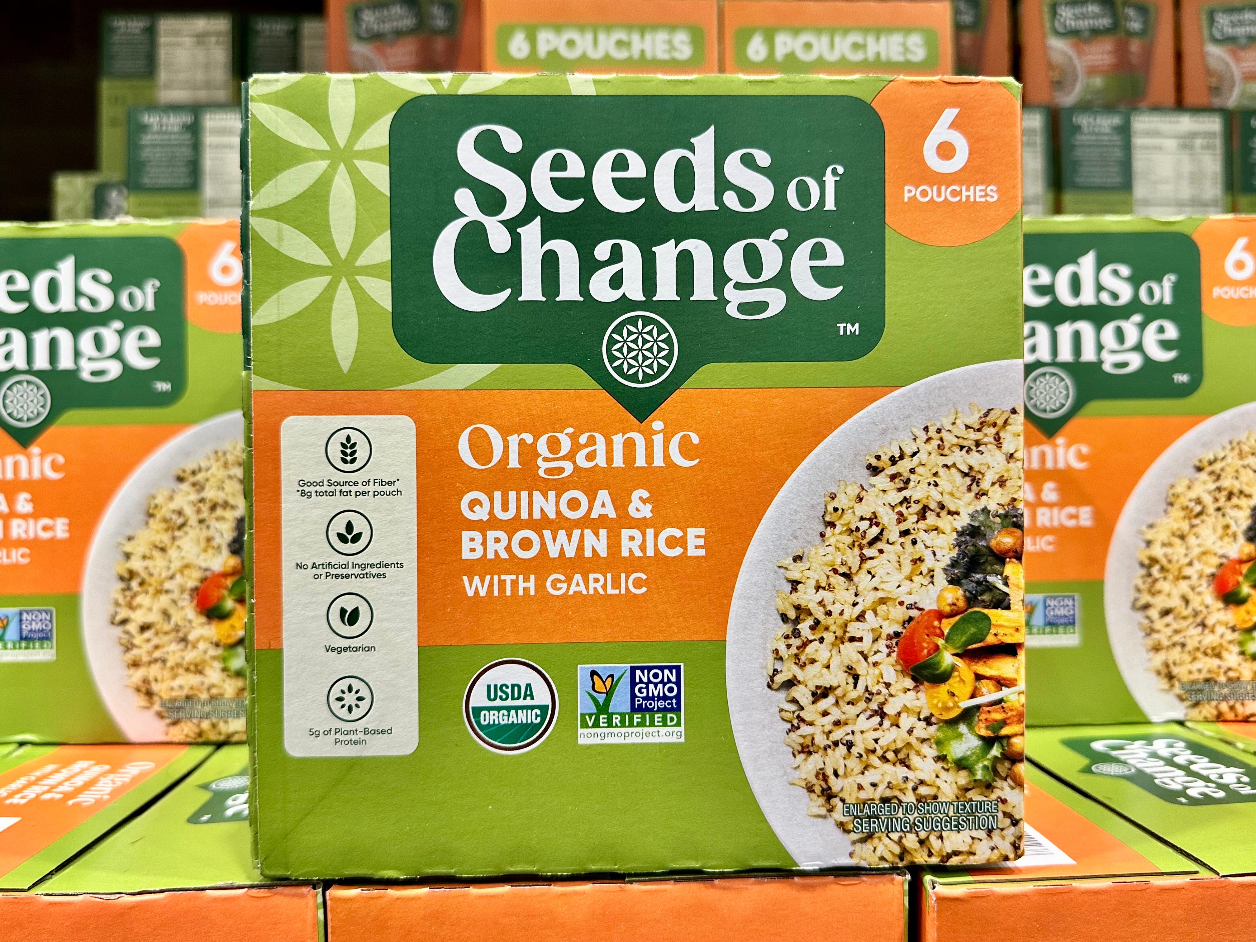 Seeds of Change organic quinoa and brown rice at Costco