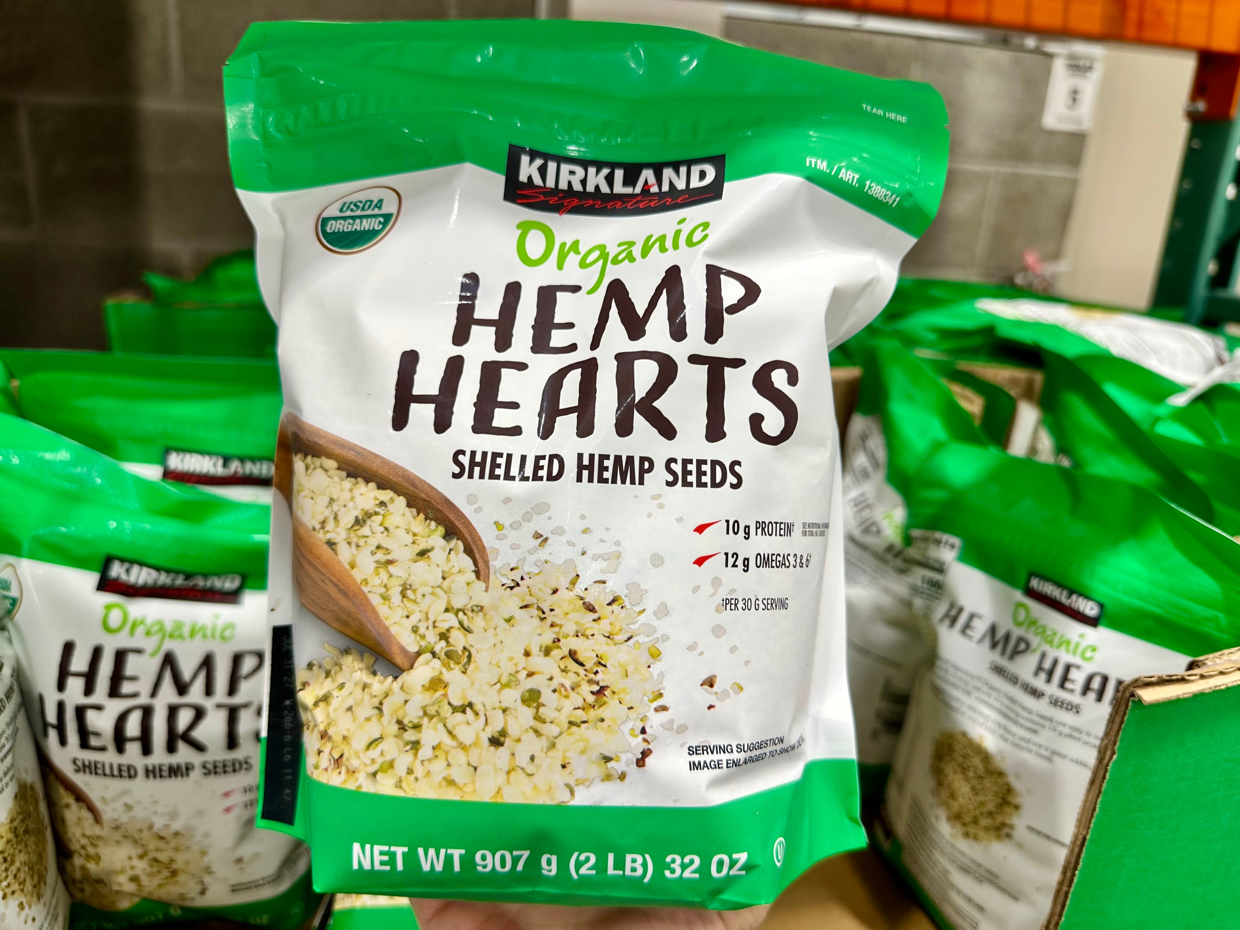 Kirkland Signature organic hemp hearts bag