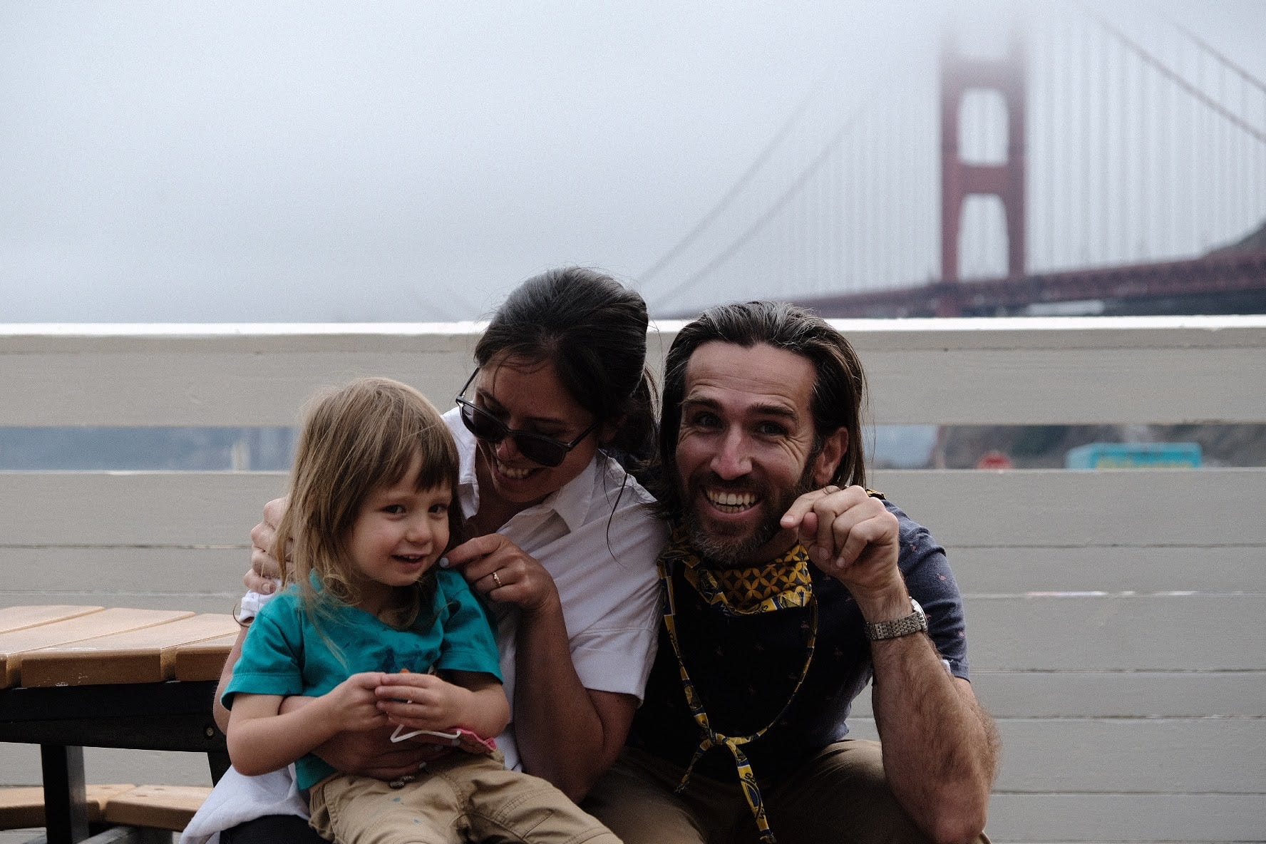 Family at Golden Gate Bridge