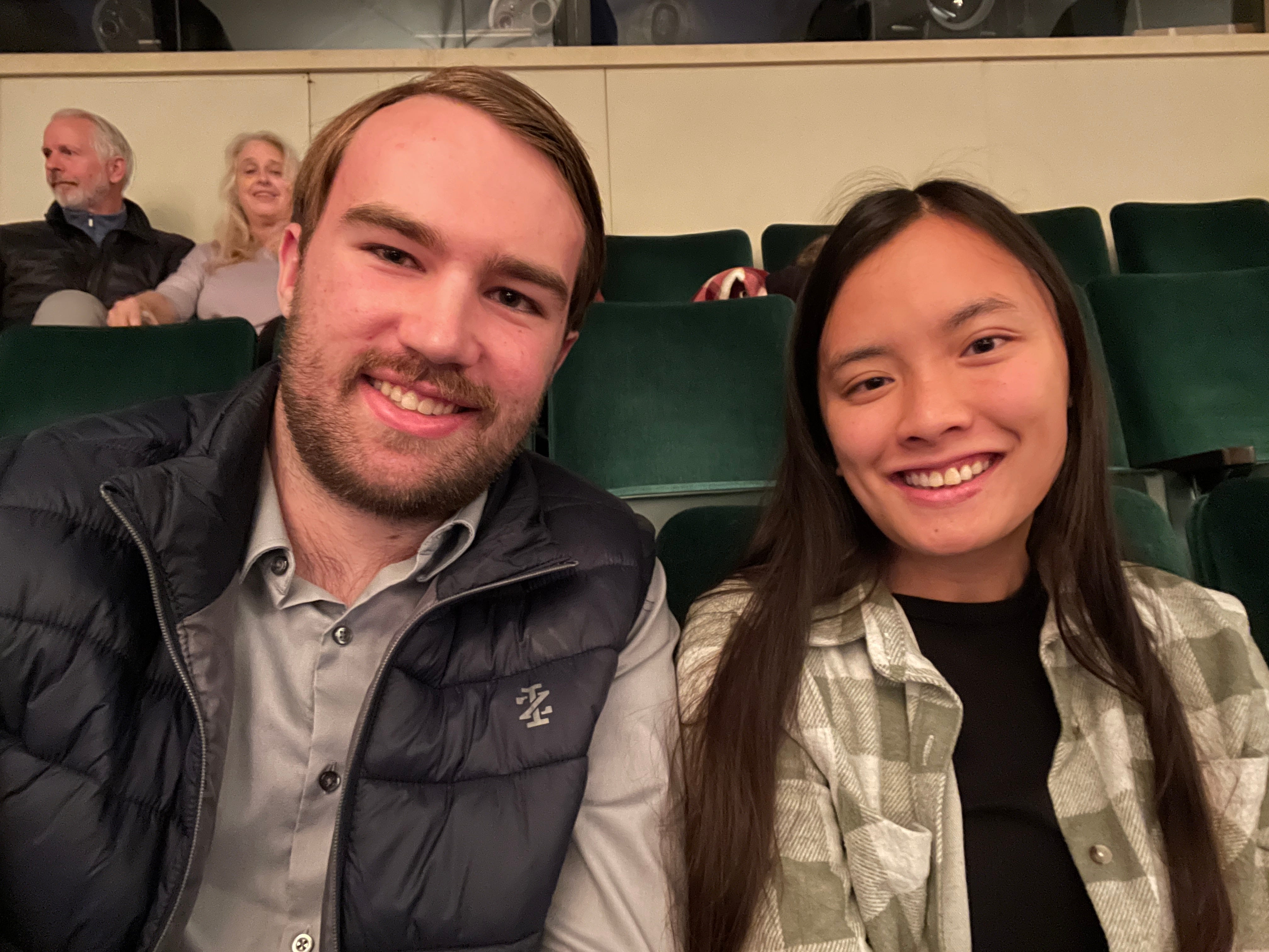 Author Luke Macy and wife Emma smiling