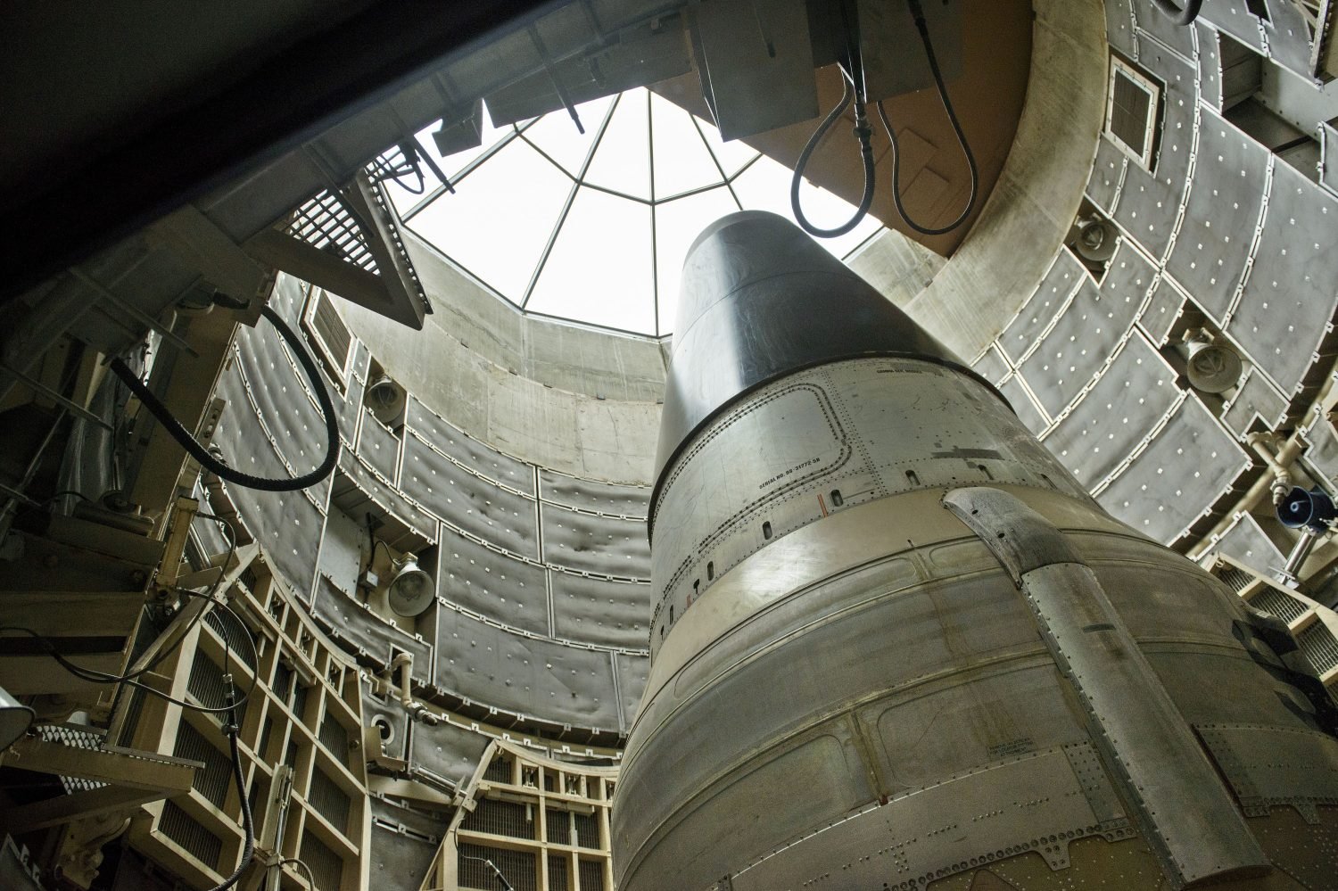 A deactivated Titan II nuclear intercontinental ballistic missile stands in a silo at the Titan Missile Museum in Green Valley, Arizona, on May 12, 2015.