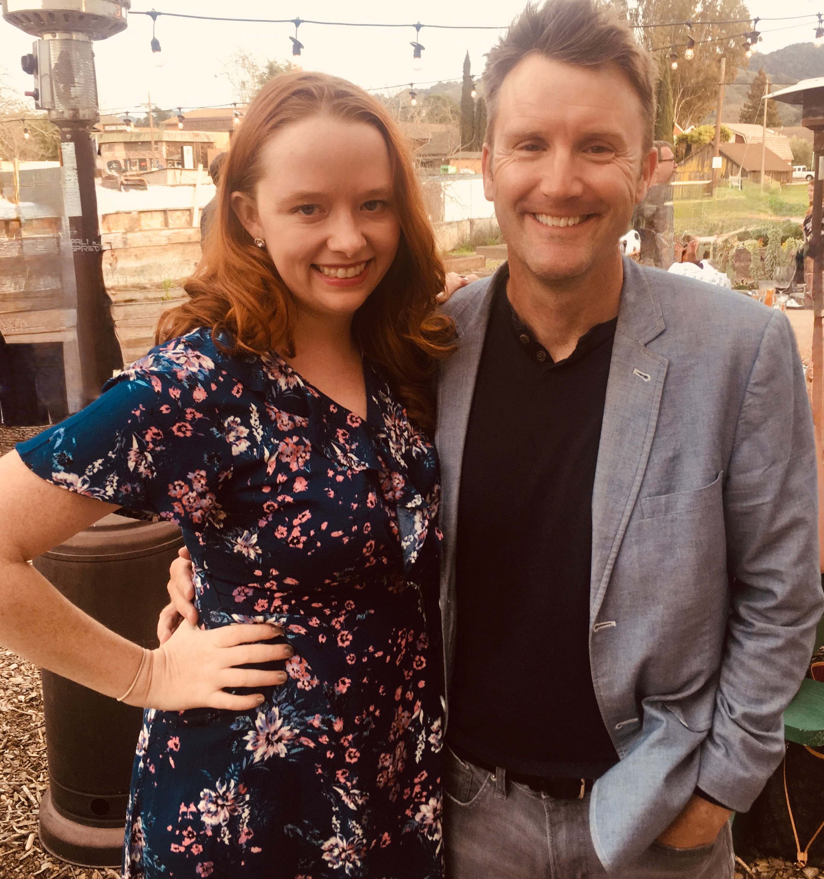 The author and her husband.