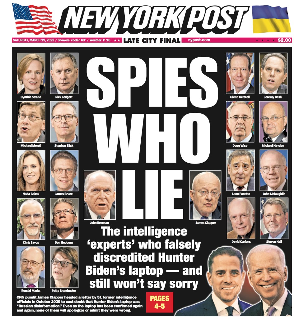 New York Post cover titled