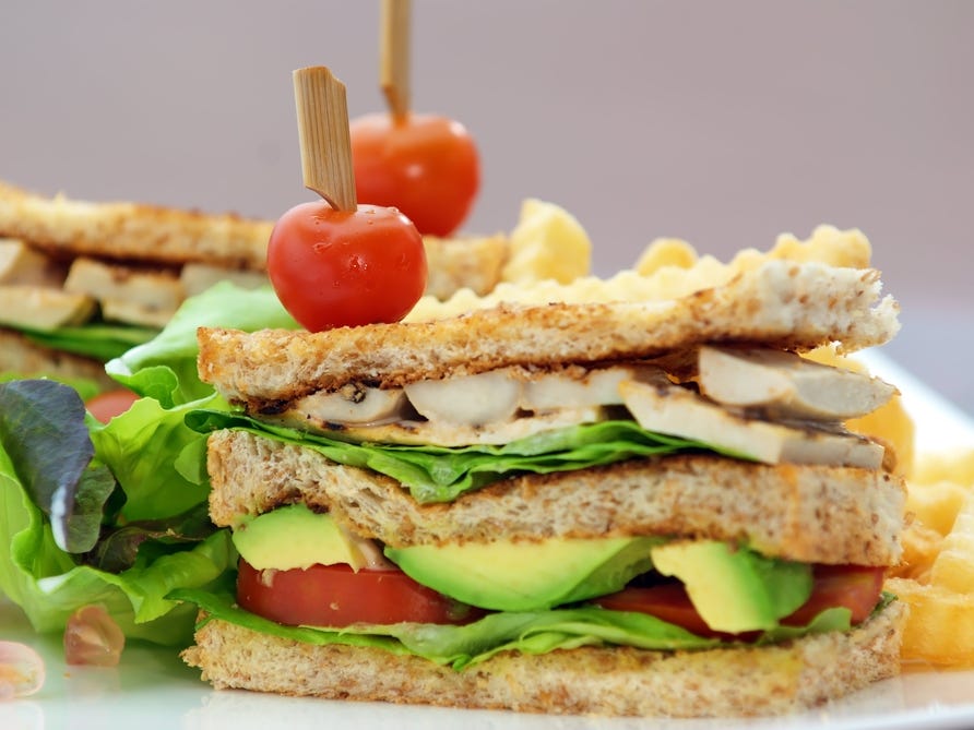 avocado club sandwich.