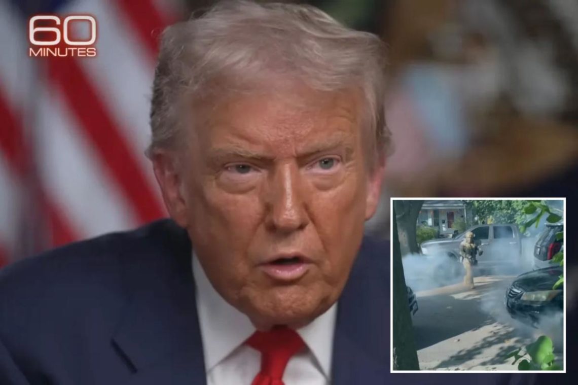 Trump defends ICE raids, declares ‘they haven’t gone far enough’ in first ‘60 Minutes’ interview since suing CBS