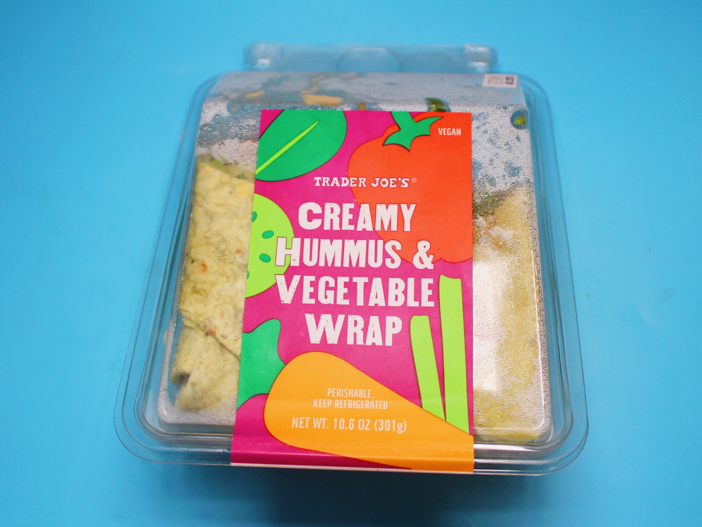 trader joe's hummus and vegetable wrap